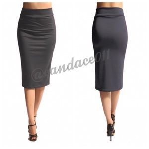 Pencil Skirt (Dark Grey)